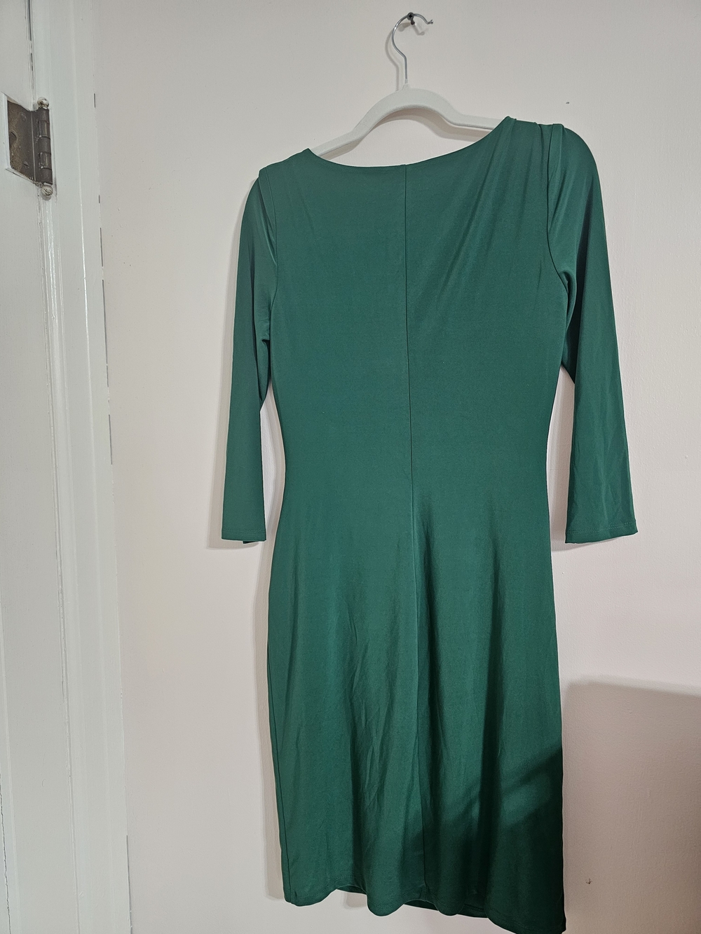 Lauren Ralph Lauren Sz 10 Emerald Draped Jersey Dress - Picture 4 of 6